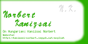 norbert kanizsai business card